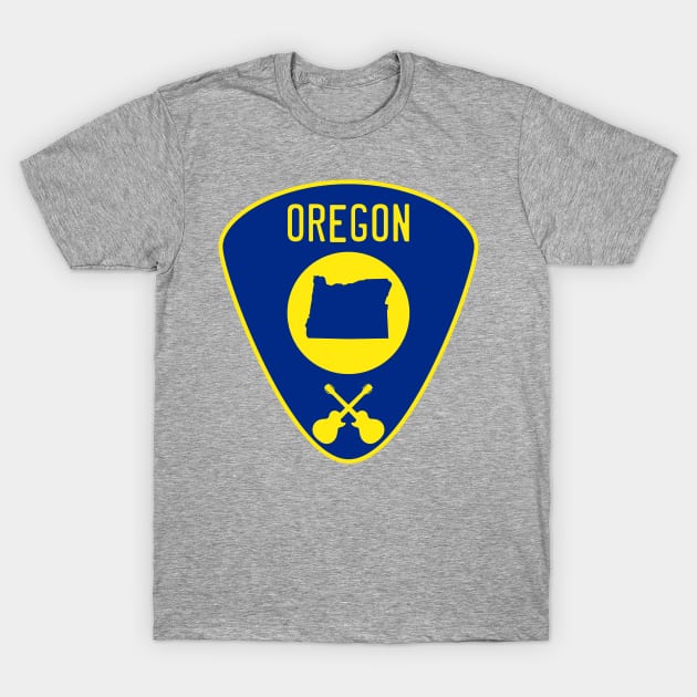 Oregon Guitar Pick T-Shirt by fearcity